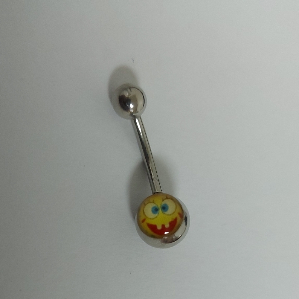 New Smiley Face Belly Button Ring